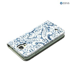 Zenus Galaxy S4 Denim Paisley Diary - Deep Blue