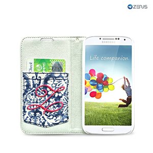 Zenus Galaxy S4 Denim Paisley Diary - Deep Blue