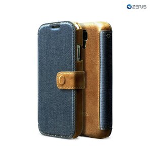 Zenus Galaxy S4 Denim Vintage Pocket Diary - Deep Blue