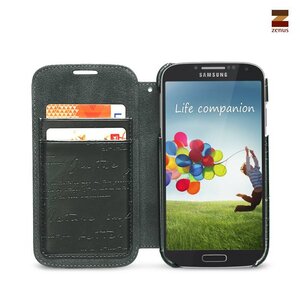 Zenus Galaxy S4 Masstige Lettering Diary - Charcoal Gray