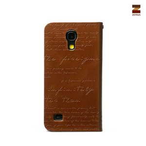 Zenus Galaxy S4 Mini Lettering Diary Series - Brown