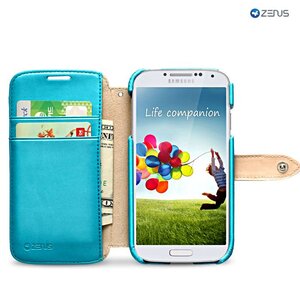 Zenus Galaxy S4 Prestige Love Craft Diary Aqua Blauw