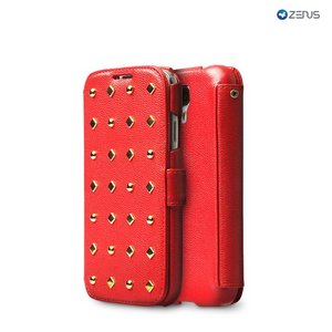 Zenus Galaxy S4 Prestige Rock Stud Diary Rood