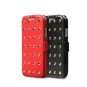 Zenus Galaxy S4 Prestige Rock Stud Diary Rood