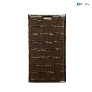 Zenus Galaxy S4 Prestige Square Croco Diary Donkerbruin