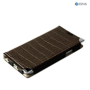 Zenus Galaxy S4 Prestige Square Croco Diary Donkerbruin