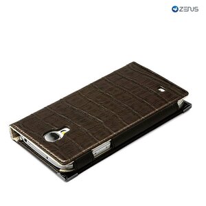 Zenus Galaxy S4 Prestige Square Croco Diary Donkerbruin