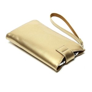 Zenus Galaxy S5 Metallic Round Zip Pouch - Gold