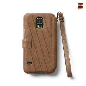 Zenus Galaxy S5 Prestige Neo Vintage Diary - Vintage Bruin