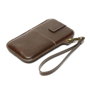 Zenus Galaxy S5 Vintage Hollywood Pouch - Dark Brown