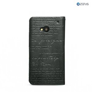Zenus HTC One M7 Masstige Lettering Diary Series -Dark Grey