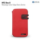 Zenus HTC One X Masstige Color Edge Diary Series -Red