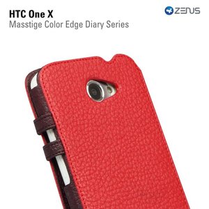 Zenus HTC One X Masstige Color Edge Diary Series -Red