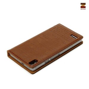 Zenus Huawei Ascend P6 Masstige Lettering Diary - Brown