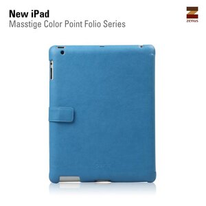 Zenus Ipad 2. 3 en 4 Masstige Color point Folio Series - Blue