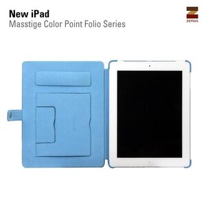 Zenus Ipad 2. 3 en 4 Masstige Color point Folio Series - Blue