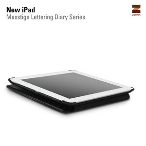 Zenus Ipad 2. 3 en 4 Masstige Lettering Diary Series - Black