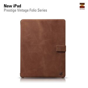 Zenus Ipad 2. 3 en 4 Prestige Vintage Folio -Vintage Brown