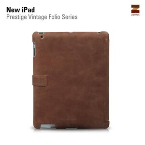 Zenus Ipad 2. 3 en 4 Prestige Vintage Folio -Vintage Brown