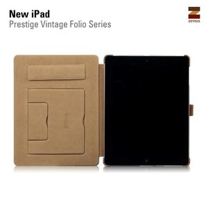 Zenus Ipad 2. 3 en 4 Prestige Vintage Folio -Vintage Brown