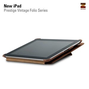 Zenus Ipad 2. 3 en 4 Prestige Vintage Folio -Vintage Brown