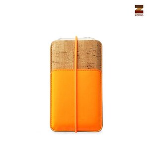 Zenus iPhone 5 / 5S / 5C Masstige E-Cork Pouch - Neon Orange