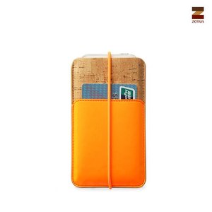 Zenus iPhone 5 / 5S / 5C Masstige E-Cork Pouch - Neon Orange