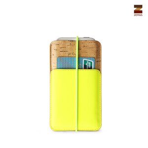 Zenus iPhone 5 / 5S / 5C Masstige E-Cork Pouch - Neon Lime