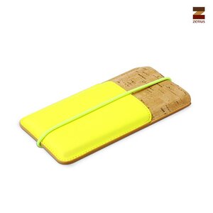 Zenus iPhone 5 / 5S / 5C Masstige E-Cork Pouch - Neon Lime