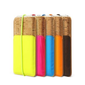 Zenus iPhone 5 / 5S / 5C Masstige E-Cork Pouch - Neon Lime