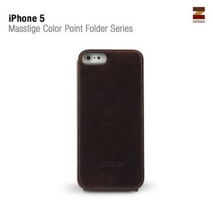 Zenus iPhone 5 / 5S Masstige Colour Point Folder Series -Black chocolate