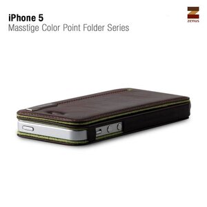 Zenus iPhone 5 / 5S Masstige Colour Point Folder Series -Black chocolate