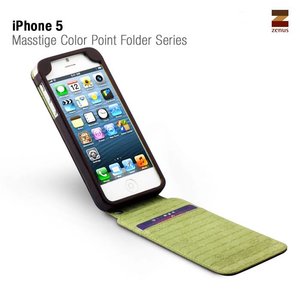 Zenus iPhone 5 / 5S Masstige Colour Point Folder Series -Black chocolate