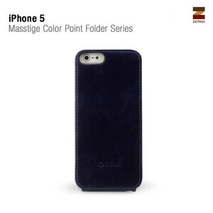 Zenus iPhone 5 / 5S Masstige Colour Point Folder Series -Navy