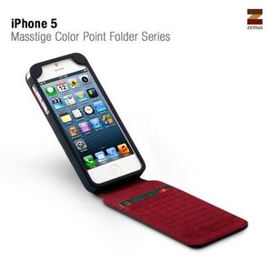 Zenus iPhone 5 / 5S Masstige Colour Point Folder Series -Navy