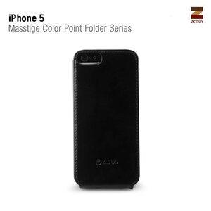 Zenus iPhone 5 / 5S Masstige Colour Point Folder Series -Black