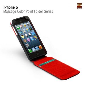 Zenus iPhone 5 / 5S Masstige Colour Point Folder Series -Black