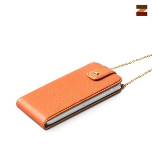 Zenus iPhone 5 / 5S Masstige Quilt faminine Folder - Orange