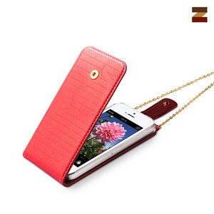 Zenus iPhone 5 / 5S Masstige Quilt faminine Folder - Red