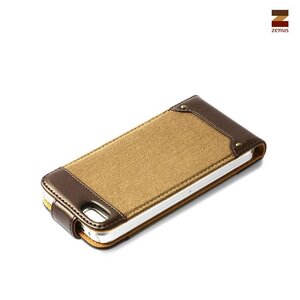 Zenus iPhone 5 / 5S Masstige Rock Vintage Folder - Dark Beige