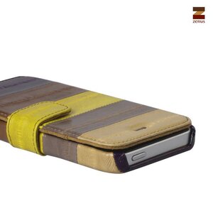 Zenus iPhone 5 / 5S Prestige Eel Leather Diary Series - Multi Brown