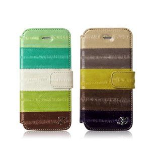 Zenus iPhone 5 / 5S Prestige Eel Leather Diary Series - Multi Green