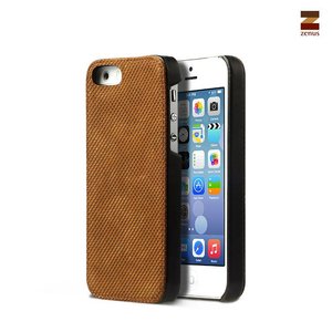 Zenus iPhone 5 / 5S Prestige Pixel Leather Bar Case - Camel