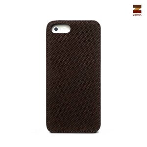 Zenus iPhone 5 / 5S Prestige Pixel Leather Bar Case - Dark Brown