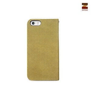 Zenus iPhone 5 / 5S Prestige Pixel Leather Diary - Yellow