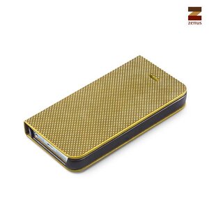 Zenus iPhone 5 / 5S Prestige Pixel Leather Diary - Yellow