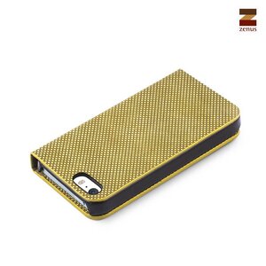 Zenus iPhone 5 / 5S Prestige Pixel Leather Diary - Yellow