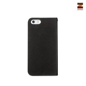 Zenus iPhone 5 / 5S Prestige Pixel Leather Diary - Black