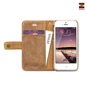 Zenus iPhone 5 / 5S Prestige Retro Vintage Diary - Vintage Brown