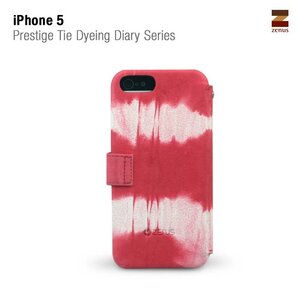 Zenus iPhone 5 / 5S Prestige Tie Dying Diary -Red Mix